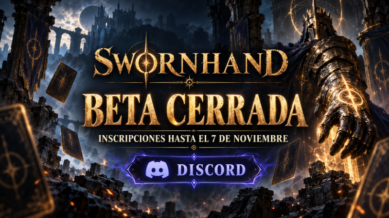 SWORNHAND: beta cerrada, inscripciones en Discord hasta el 7 de noviembre